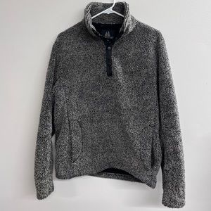 Montfort soft cotton half-button sweater fleece jacket